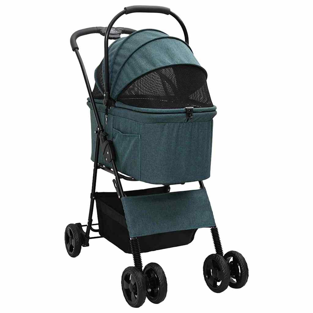 Vidaxl opvouwbare huisdierenwagen groen 81 x 47 x 99 cm polyester