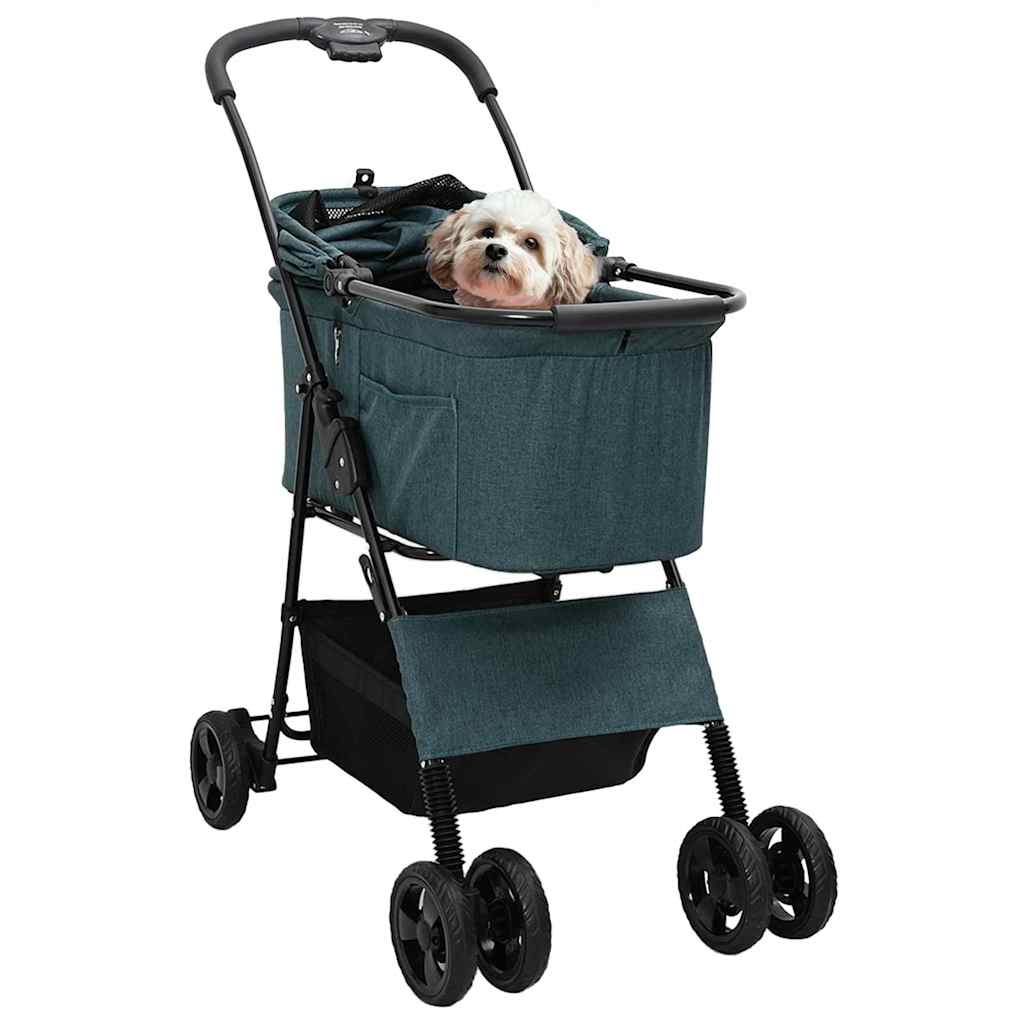 Vidaxl opvouwbare huisdierenwagen groen 81 x 47 x 99 cm polyester