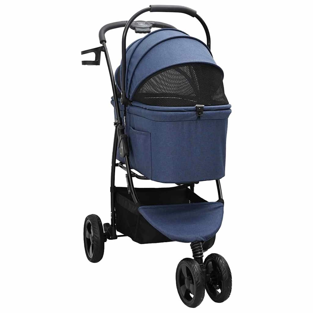 Vidaxl opvouwbare huisdierenwagen blauw 78 x 54 x 101 cm polyester