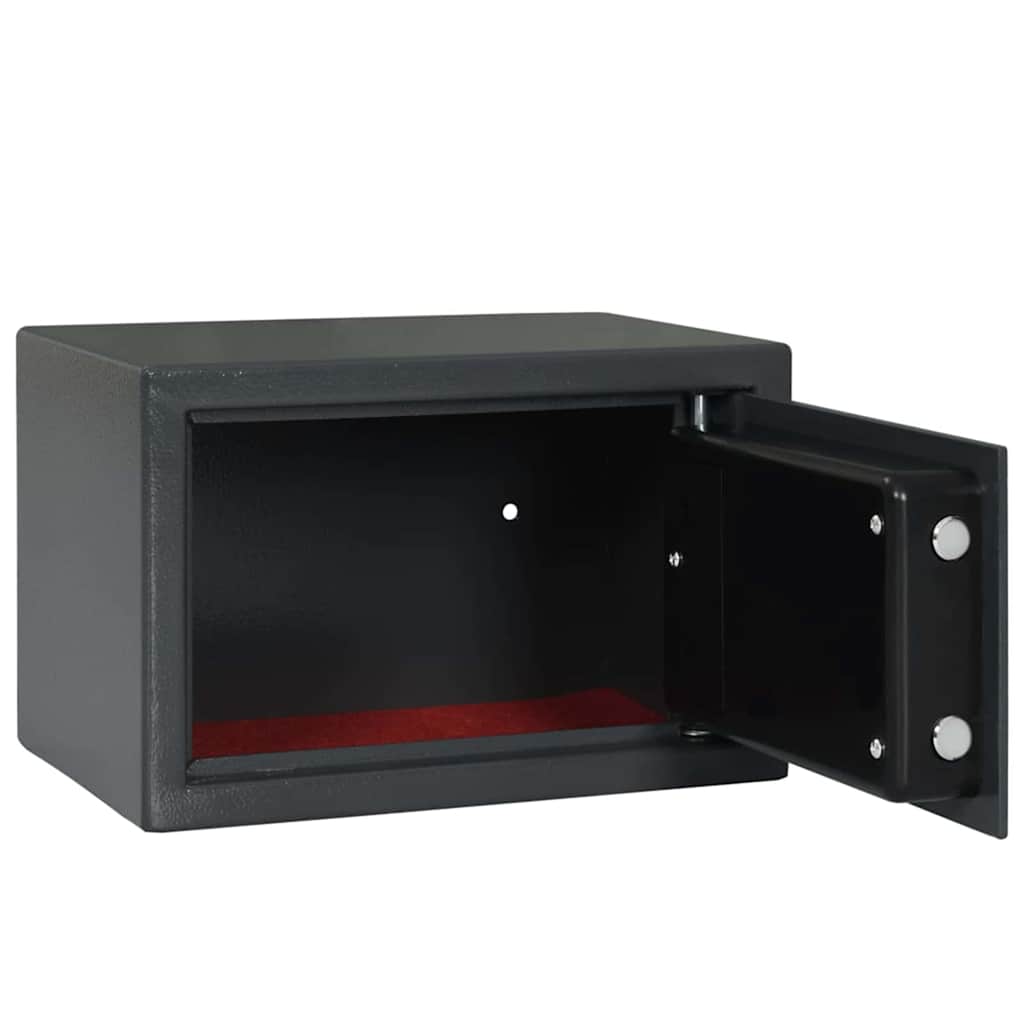 Vidaxl digitale kluis met slot donkergrijs 31 x 20 x 20 cm staal