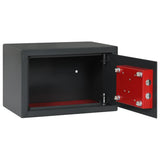 Vidaxl kluisdoos met slot donkergrijs 31 x 20 x 20 cm staal