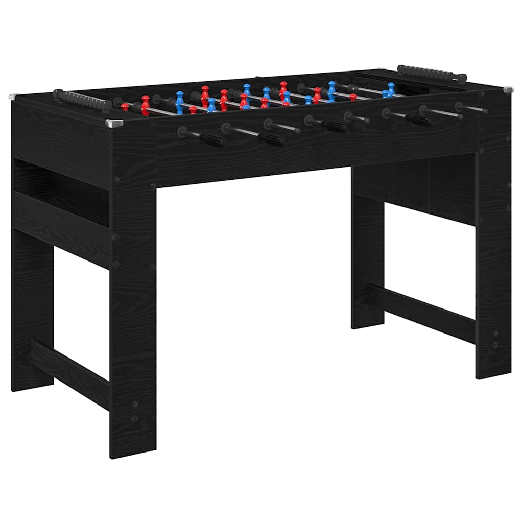 Vidaxl voetbaltafel zwart eiken 125 x 60,5 x 80 cm bewerkt hout