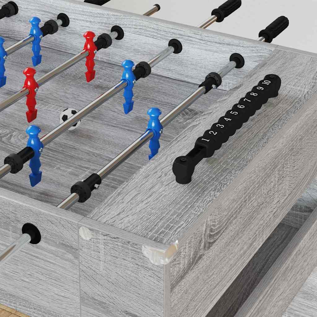 Vidaxl voetbaltafel grijs sonoma 125 x 60,5 x 80 cm bewerkt hout