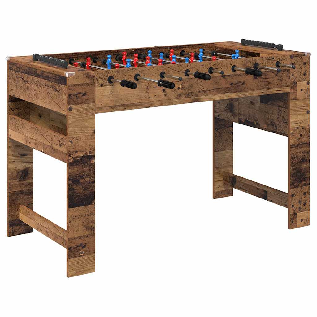 Vidaxl voetbaltafel oudhout 125 x 60,5 x 80 cm bewerkt hout