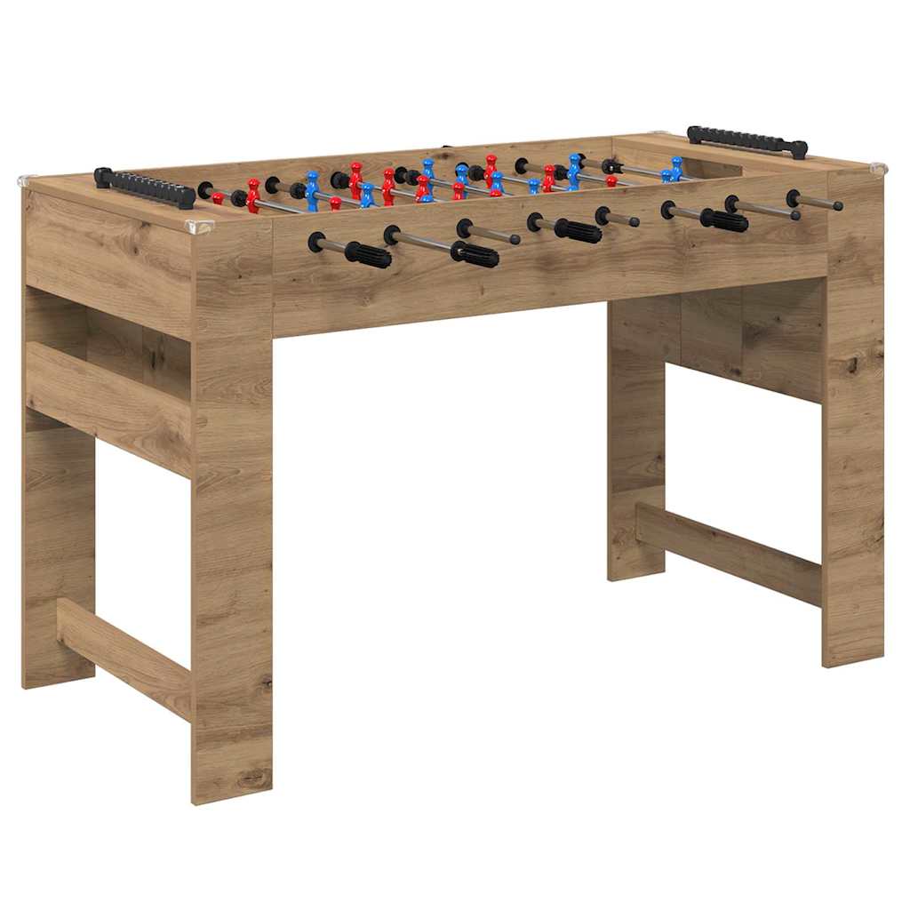 Vidaxl voetbaltafel artisan eiken 125 x 60,5 x 80 cm bewerkt hout