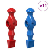 Vidaxl voetbaltafel spelers 22 pcs blauw en rood 2,4 x 2,1 x 9,7 cm pp