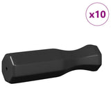 Vidaxl voetbal tafel handvatten 10 pcs zwart 3,1 x 3,1 x 17,8 cm
