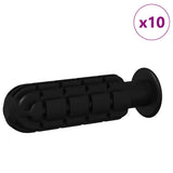 Vidaxl voetbal tafel handvatten 10 pcs zwart 2,8 x 2,8 x 9,3 cm