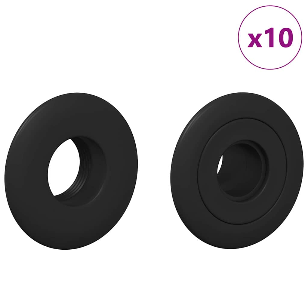 Vidaxl voetbaltafel lagers voor 5 x 5 x 2.8 cm staf 10 pcs zwart