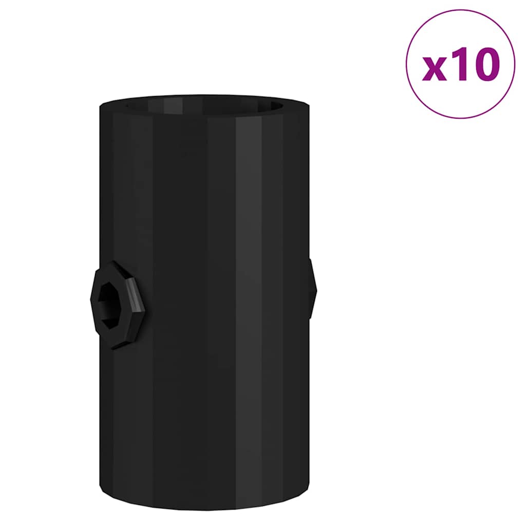Vidaxl voetbal tafel stoppers 10 pcs zwart 1,7 x 1,7 x 3,2 cm pp