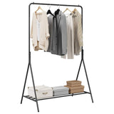 Vidaxl kledingrek met opslag zwart 100 x 56 x 154 cm staal