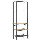 Vidaxl kledingrek met plank sonoma eiken 60 x 30 x 171 cm bewerkt hout