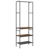 Vidaxl kledingrek gerookt eiken 60 x 30 x 171 cm bewerkt hout