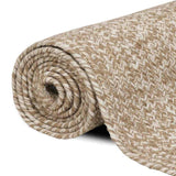 Vidaxl vloerkleden rechthoekig natuurlijk en wit 100 x 200 cm jute