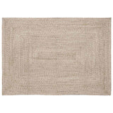 Vidaxl vloerkleden rechthoekig natuurlijk en wit 120 x 170 cm jute