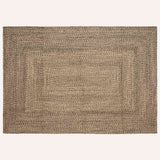 Vidaxl vloerkleden rechthoekig natuurlijk en zwart 160 x 230 cm jute