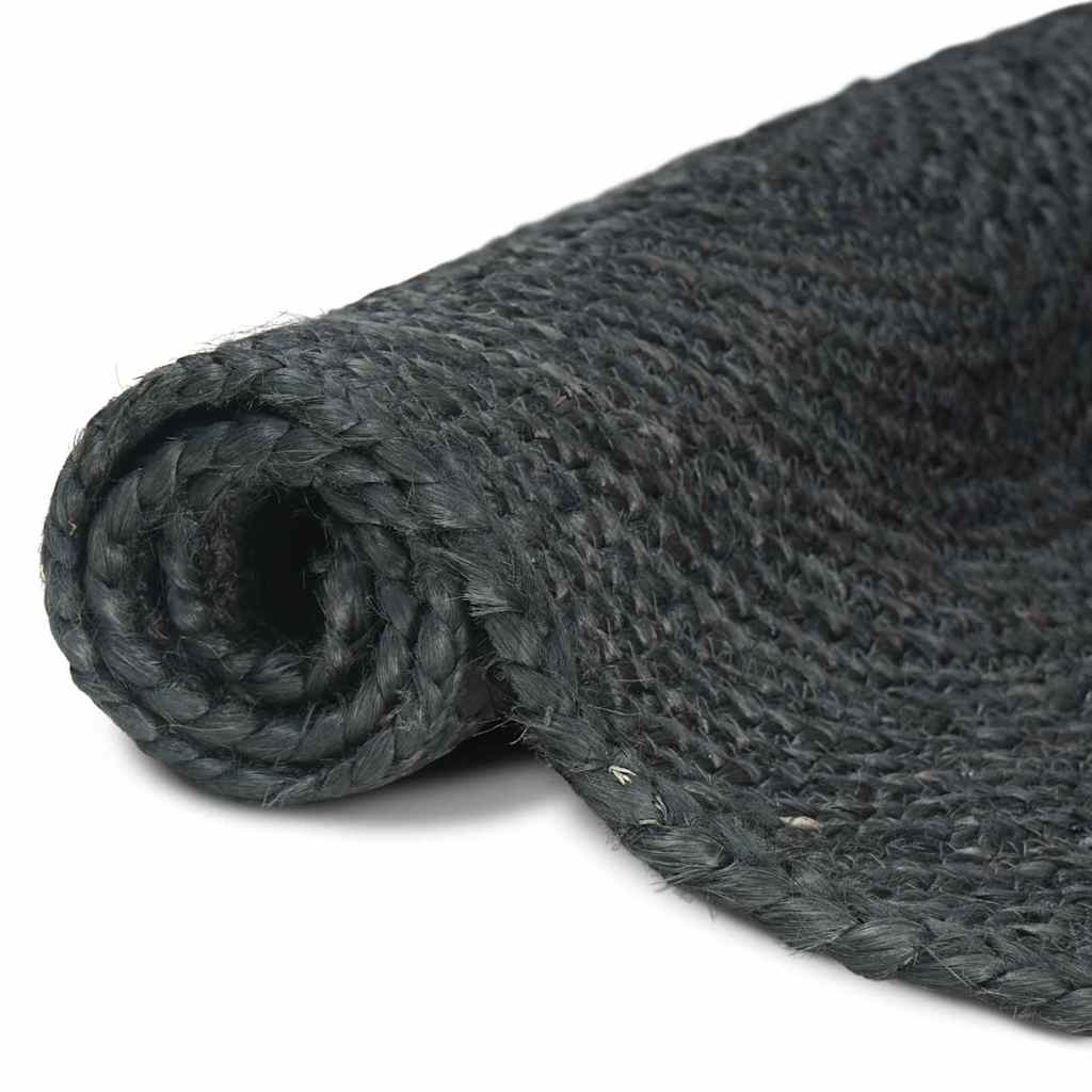 Vidaxl vloerkleden rechthoekig donkergrijs 60 x 110 cm jute