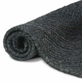 Vidaxl vloerkleden rechthoekig donkergrijs 80 x 300 cm jute