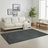 Vidaxl vloerkleden rechthoekig donkergrijs 140 x 200 cm jute