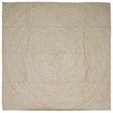 Vidaxl vloerkleden vierkant natuurlijk en wit 300 x 300 cm jute