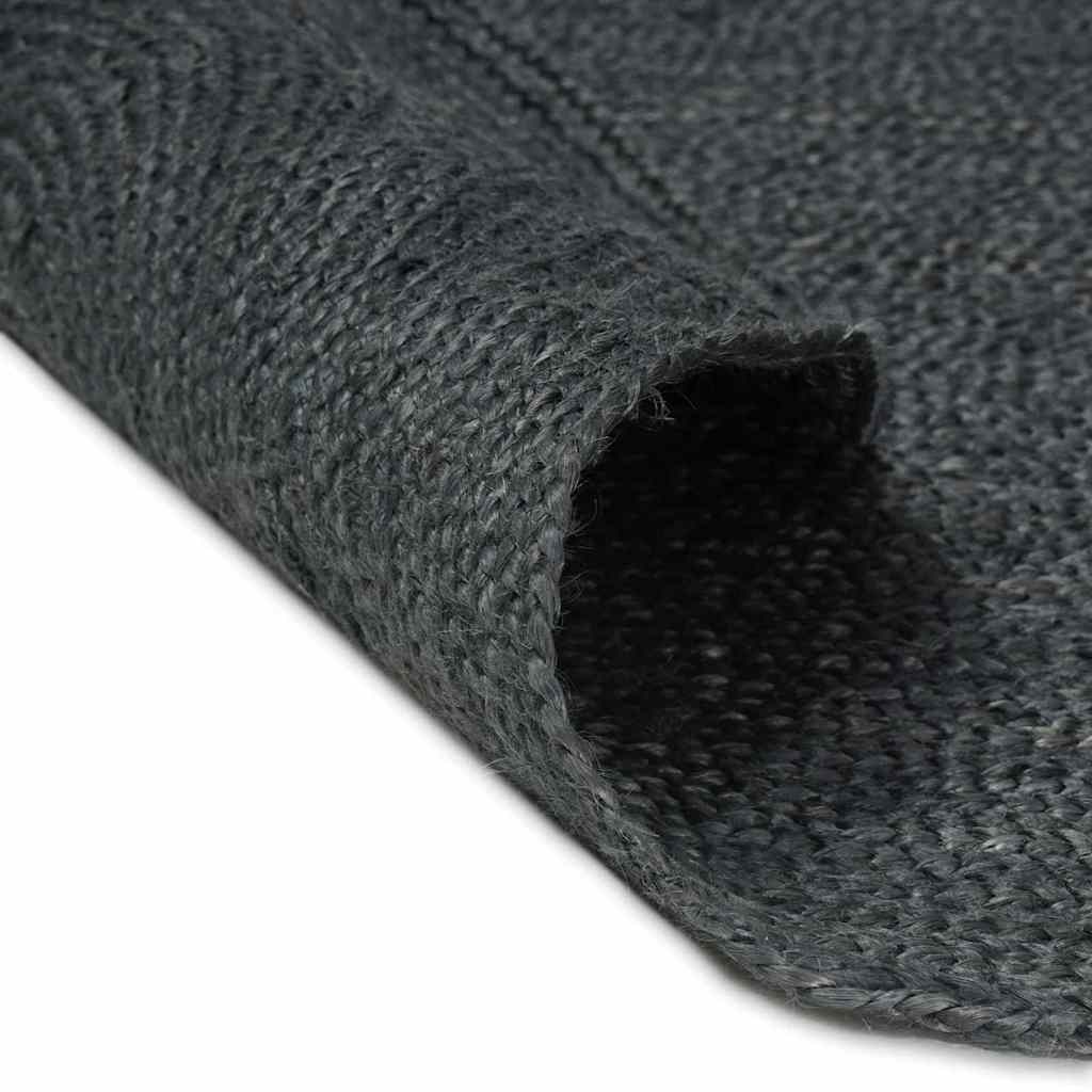 Vidaxl vloerkleden ovaal zwart 205 x 305 cm jute