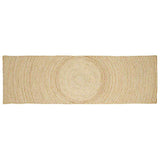 Vidaxl vloerkleed natuurlijk en wit 60 x 250 cm jute