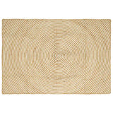 Vidaxl vloerkleed natuurlijk en wit 140 x 200 cm jute
