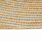 Vidaxl vloerkleed natuurlijk en wit 200 x 290 cm jute