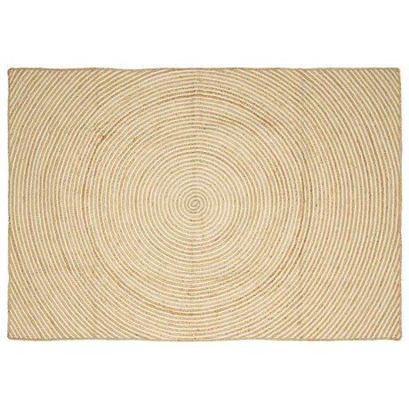 Vidaxl vloerkleed natuurlijk en wit 240 x 340 cm jute