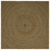 Vidaxl vloerkleed natuurlijk en zwart 200 x 200 cm jute