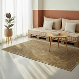 Vidaxl vloerkleed natuurlijk en zwart 200 x 200 cm jute