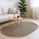 Vidaxl vloerkleed natuurlijk en zwart 152 x 245 cm jute