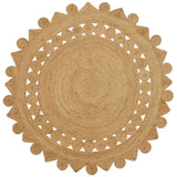 Vidaxl tapijt bruin ø 210 cm jute