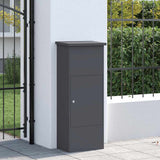 Vidaxl pakket inwerp box met slot antraciet 44,5 x 29 x 110,5 cm staal