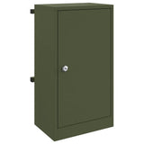 Vidaxl brievenbus met opslag met slot olijfgroen 30 x 20 x 55 cm staal