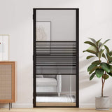 Vidaxl glazen deur gestreept zwart 76 x 3.5 x 201.5 cm aluminium