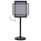 Vidaxl posterstandaards 2 pcs zwart 32.7 x 24 x 108 cm aluminium