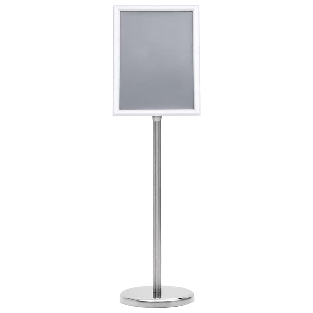 Vidaxl posterstandaards 2 pcs zilver 32.7 x 24 x 108 cm aluminium
