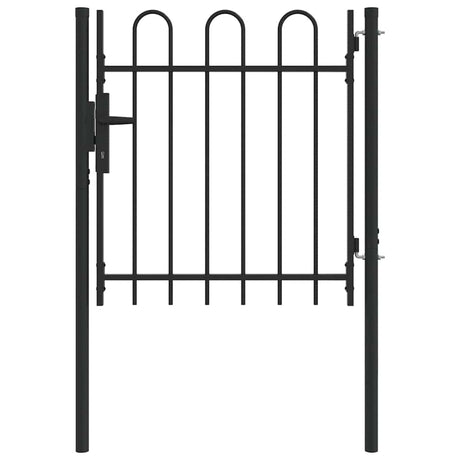 Vidaxl hekpoort met slot grijs 103 x 150 cm gepoedercoat staal