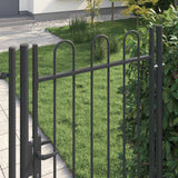 Vidaxl hekpoort met slot grijs 103 x 225 cm gepoedercoat staal