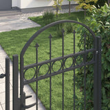 Vidaxl hekpoort met slot grijs 100 x 175 cm gepoedercoat staal