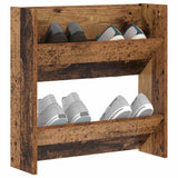 Vidaxl schoenenkast met plank oudhout 60 x 18 x 60 cm bewerkt hout