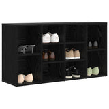 Vidaxl schoenenbank zwart eiken 103 x 30 x 54,5 cm bewerkt hout