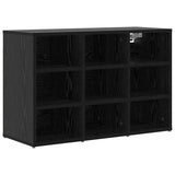 Vidaxl schoenenkast zwart eiken 77,5 x 30 x 51 cm bewerkt hout
