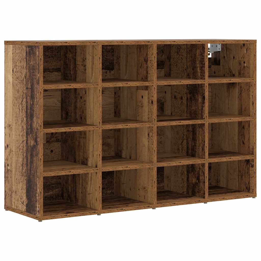 Vidaxl schoenenkast met plank oudhout 103 x 30 x 67 cm bewerkt hout
