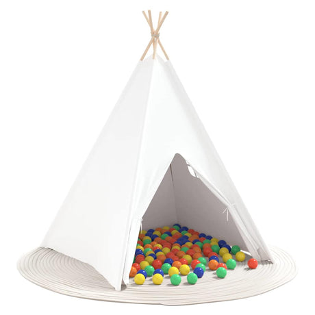 Vidaxl teepee tent wit 120 x 120 x 150 cm stof en plastic