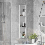 Vidaxl douche niche wit 90 x 20 x 9,5 cm roestvrij staal