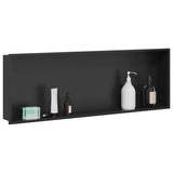 Vidaxl douche niche zwart 90 x 30 x 9,5 cm roestvrij staal