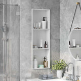 Vidaxl douche niche wit 90 x 30 x 9,5 cm roestvrij staal