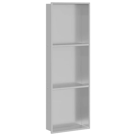 Vidaxl douche niche zilver 90 x 30 x 9,5 cm roestvrij staal